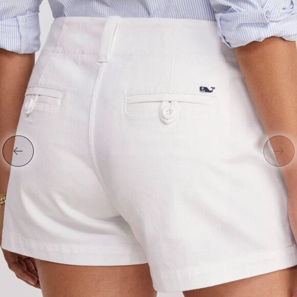 Vineyard Vines 3 1/2 Inch Herringbone Everyday Shorts in White - Picture 2 of 2